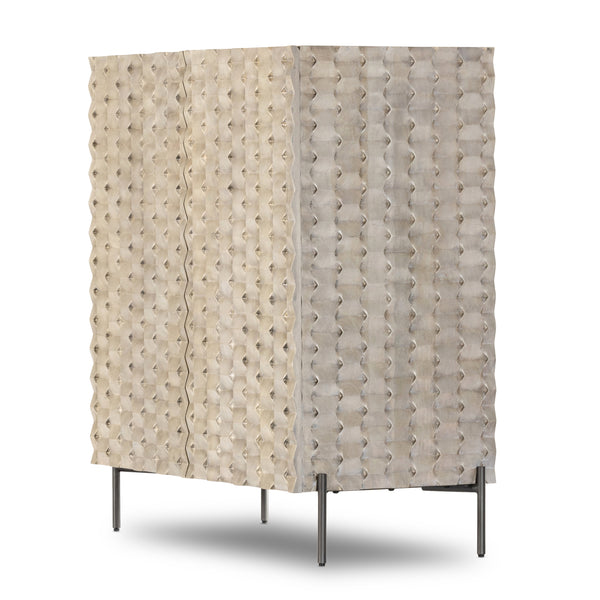 Raffael Bar Cabinet In Carvd Stonewash Grey