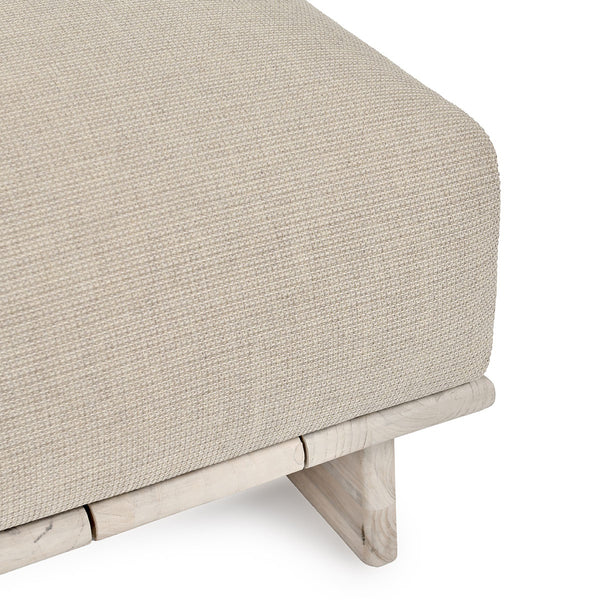 Livia Teak Outdoor Armless Chair - Taupe