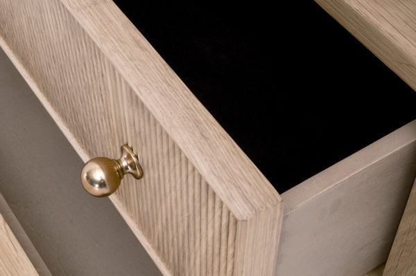 Highland Open Shelf, 2-Drawer Nightstand