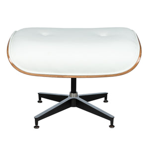 REYS LOUNGE CHAIR & OTTOMAN - WHITE LEATHER