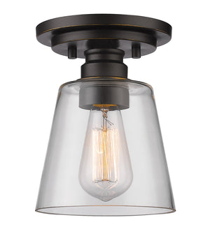 Annora  1 Light Flush Mount in Olde Bronze Finish
