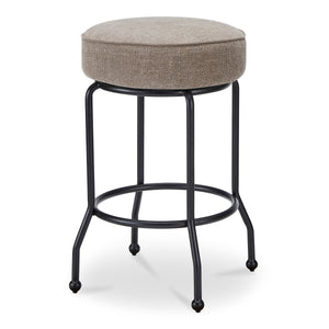 Kelsey Swivel Counter Stool with Iron Legs