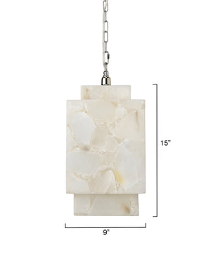 Borealis Alabaster Cube 1-Light Pendant
