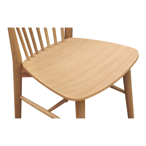 Moe's Marley Spindle-Back Dining Chairs Oak Set of 2