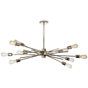 10LT Horizontal Pendant, Burnished Chrome Finish