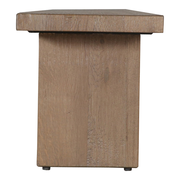 Moe's Koshi Bench Sandblasted Amber Oak