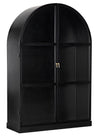 Yoke Hutch Industrial Steel and Glass Matte Black Cabinet