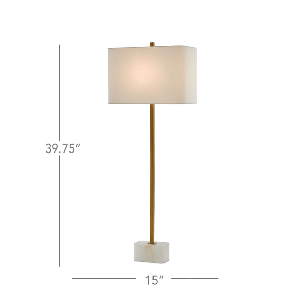 Felix Table Lamp In Natural & Antique Brass