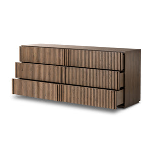 Leo 6 Drawer Dresser in Rustic Grey