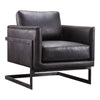 Moe's Luxley Club Chair in Black Leather