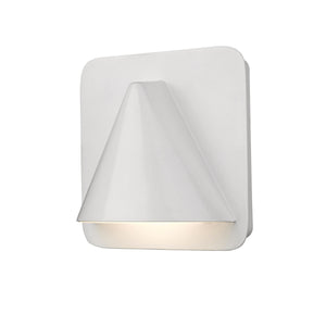 Obelisk 1 Light Outdoor Wall Sconce in White Finish