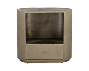 SIENA NIGHTSTAND - OVAL - ANTIQUE BRASS