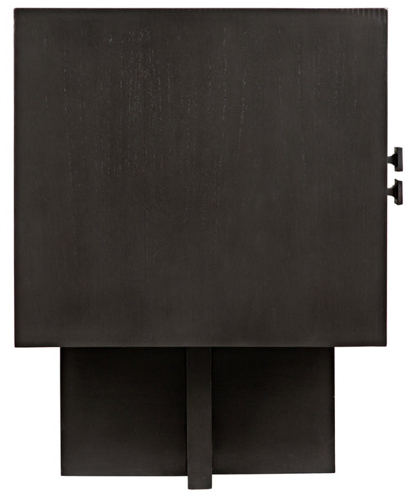 Amidala Mahogany and Veneer Sideboard with Brass Pulls in Two-Tone Pale