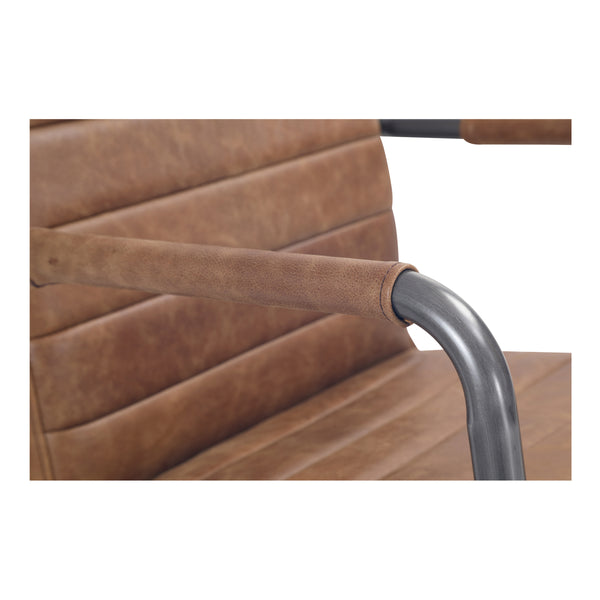 Moe's Roy Office Chair in Brown Leather