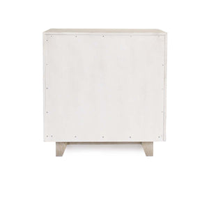 Reece Solid Wood Nightstand with Shelf - Seashell White