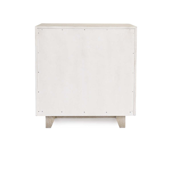 Reece Solid Wood Nightstand with Shelf - Seashell White