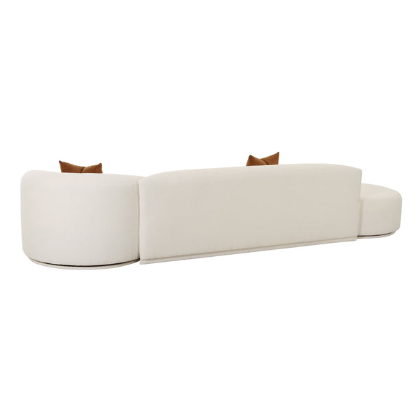 Fickle Cream Boucle 3-Piece Chaise Modular Sofa