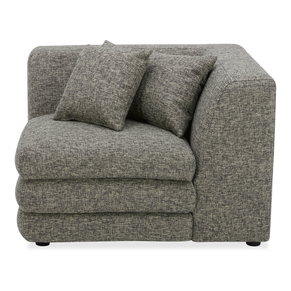 Moe's Lowtide Corner Chair in Stone Tweed
