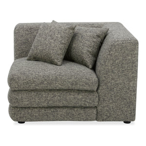 Moe's Lowtide Corner Chair in Stone Tweed