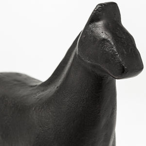 Sphynx II 7L x 2W Black Cast Aluminum Horse Shaped Object