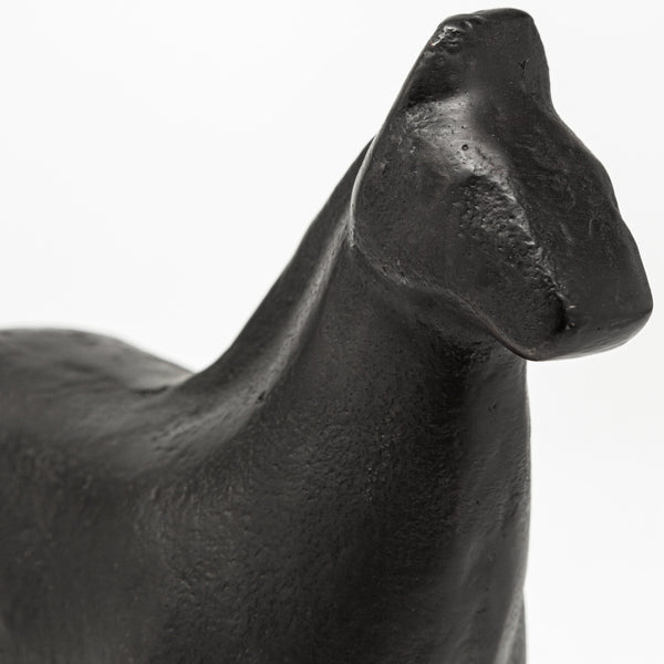 Sphynx II 7L x 2W Black Cast Aluminum Horse Shaped Object