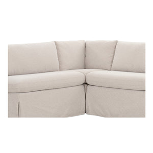 Fable L-Shape Dining Banquette Beige 100.5"