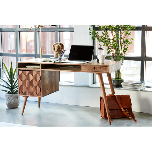 Moe's O2 Desk with Sheesham Wood and Drawer