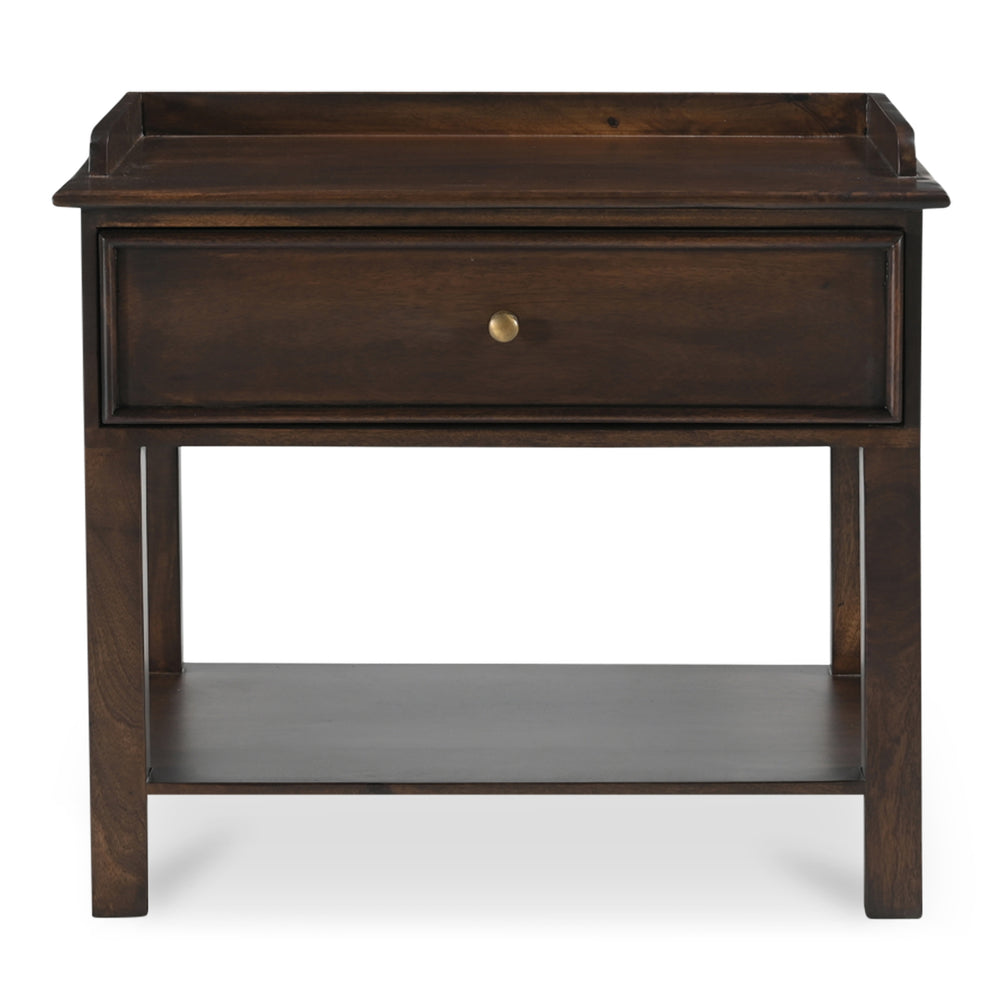 Maeve Nightstand in Dark Brown Mango Wood