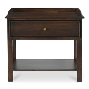 Maeve Nightstand in Dark Brown Mango Wood