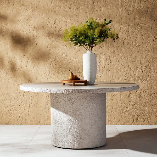 Otero Round Outdoor Dining Tbl 60 In White