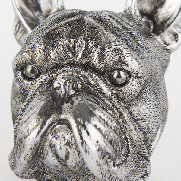 Bruno (Set of 2) 5L x 5W Silver American Bulldog Bookends