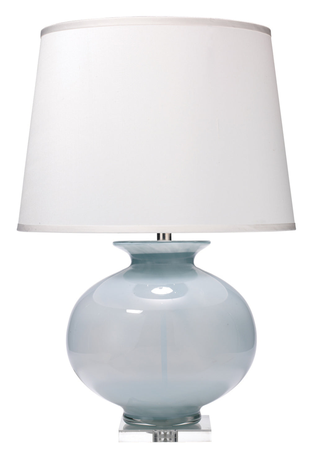 Heirloom Glass Table Lamp with Linen Shade