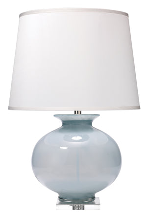 Heirloom Glass Table Lamp with Linen Shade