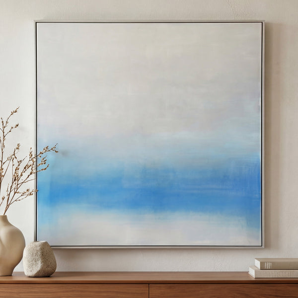 Morning Light Blue Palette Framed Painting
