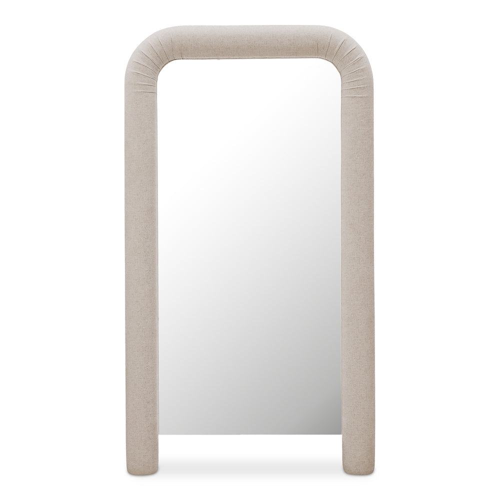 Ellison Mirror Beige with Fabric Upholstery