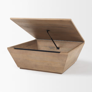 Wyatt 41.0L x 41.0W x 16.0H Brown Wood Angular Coffee Table