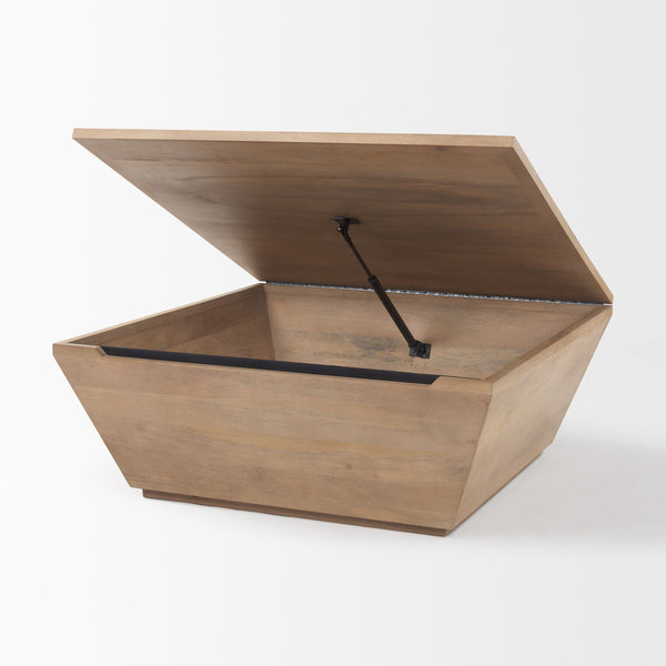 Wyatt 41.0L x 41.0W x 16.0H Brown Wood Angular Coffee Table