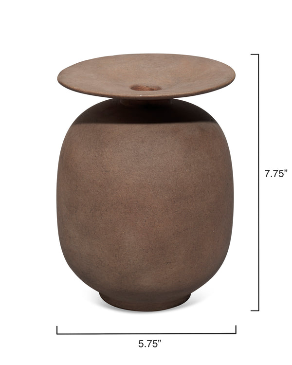 Highland Decorative Ceramic Vase, Brown
