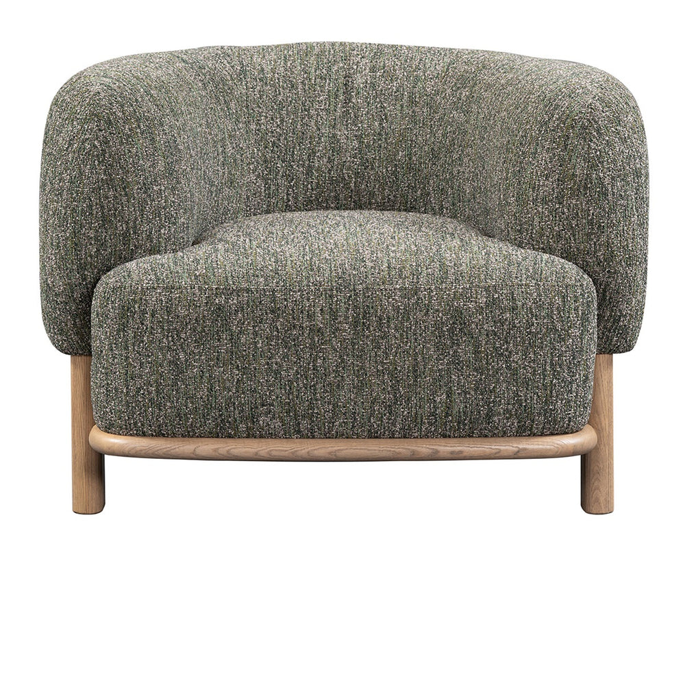 Pasadena Accent Chair in Green with Solid Wood Frame