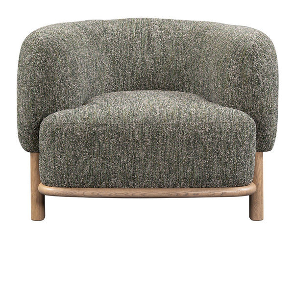 Pasadena Accent Chair in Green with Solid Wood Frame