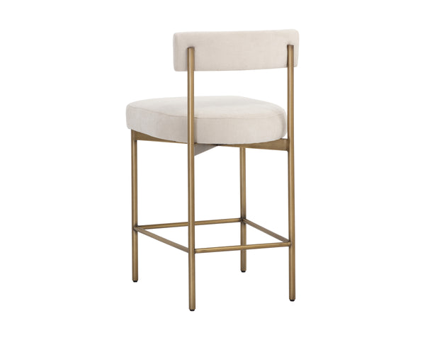 SENECA COUNTER STOOL - ANTIQUE BRASS - DANNY IVORY