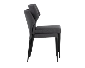 JAMES STACKABLE DINING CHAIR - CITY GREY