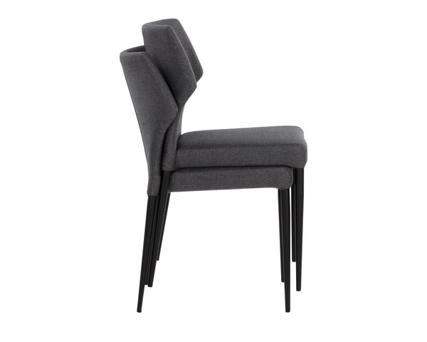 JAMES STACKABLE DINING CHAIR - CITY GREY
