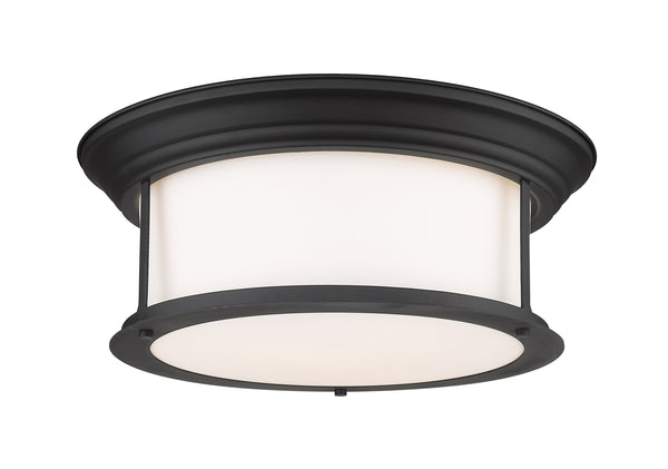 Sonna 3 Light Flush Mount in Matte Black Finish