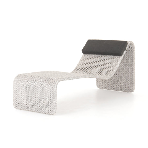 Paige Outdoor Woven Chaise-Brushed Grey