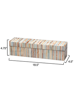 Roosevelt Blue Mother of Pearl Decorative Box, Large 