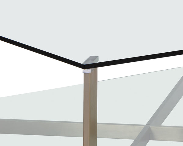 XAVIER COFFEE TABLE - SQUARE - ANTIQUE BRASS