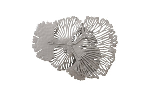 Flower Wall Art, Smallall, Gray, Metal