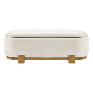 Ayleen Chenille Storage Bench, Seneca Beige 