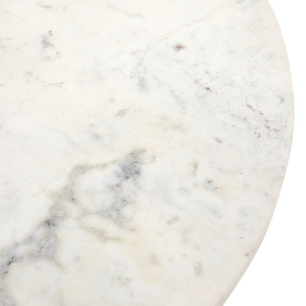 Helen Round Bistro Table In Polished White